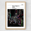 A Rainy Night in Soho - The Pogues Medium Oak Frame