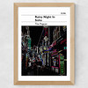 A Rainy Night in Soho - The Pogues Wide Oak Frame
