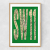 SW11 Postcode Map Narrow Oak Frame