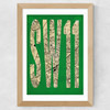 SW11 Postcode Map Wide Oak Frame