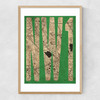 NW1 Postcode Map Narrow Oak Frame