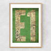 E1 Postcode Map Narrow Oak Frame