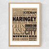 Haringey Bus Roll Medium Oak Frame