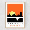 Waterloo Sunset by Indieprints Narrow Oak Frame