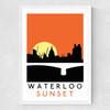 Waterloo Sunset by Indieprints Medium White Frame