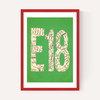 E18 Postcode Map