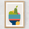 Mixed Fruit Blues Wide Oak Frame