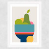 Mixed Fruit Blues Wide White Frame