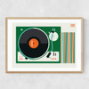 Fin Record Player TK Narrow Oak Frame