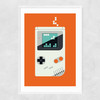 Old School Gamer Narrow White Frame