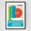 Brasilia 70 Narrow Black Frame