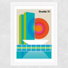 Brasilia 70 Wide White Frame