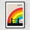 London 74 Narrow Black Frame