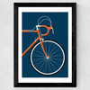 Orange Coloured Race Bike Wide Black Frame