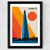 London 12 Wide Black Frame