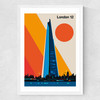 London 12 Medium White Frame