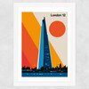 London 12 Wide White Frame