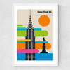 New York 64 Medium White Frame