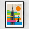 New York 64 Medium Black Frame