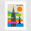 New York 64 Wide White Frame
