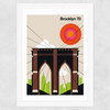 Brooklyn 70 Wide White Frame