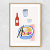 Ramen by Ani Vidotto Narrow Oak Frame