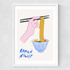 Ramen Night Medium White Frame