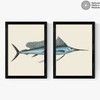 Swordfish Diptych Medium Black Frame
