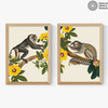 Monkey Diptych Medium Oak Frame