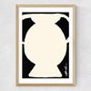 Abstract Monochrome Vase I Medium Oak Frame