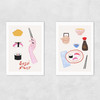 Sushi Night Diptych Unframed Print