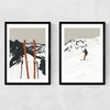 Skiing Twin Set Narrow Black Frame
