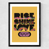 Rise Shine Love Medium Black Frame