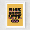 Rise Shine Love Medium White Frame