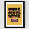 Rise Shine Love Wide Black Frame