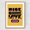 Rise Shine Love Medium Oak Frame