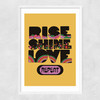 Rise Shine Love Narrow White Frame