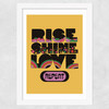 Rise Shine Love Wide White Frame