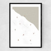 Ski Slope Narrow Black Frame