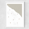 Ski Slope Medium White Frame