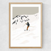 Powder Day Medium Oak Frame