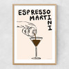 Espresso Martini by Nia Beynon Narrow Oak Frame
