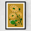 Daisies Medium Black Frame