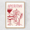 Aperitivo by Nia Beynon Narrow Oak Frame