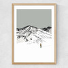 Pacific Peak Skier Medium Oak Frame