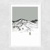 Pacific Peak Skier Narrow White Frame