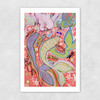 Rainbow Mermaids Unframed Print