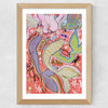 Rainbow Mermaids Wide Oak Frame