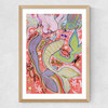Rainbow Mermaids Medium Oak Frame