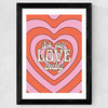 All Love Wide Black Frame